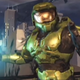 Master Chief lights up a plasma grenade in Halo 2.